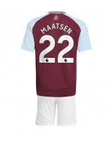 Aston Villa Ian Maatsen #22 Domácí dres pro děti 2024-25 Krátký Rukáv (+ trenýrky)